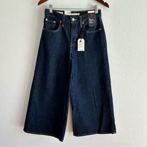 Levi's Premium XL Culotte Wide Leg Jeans Size 24 Dark Wash